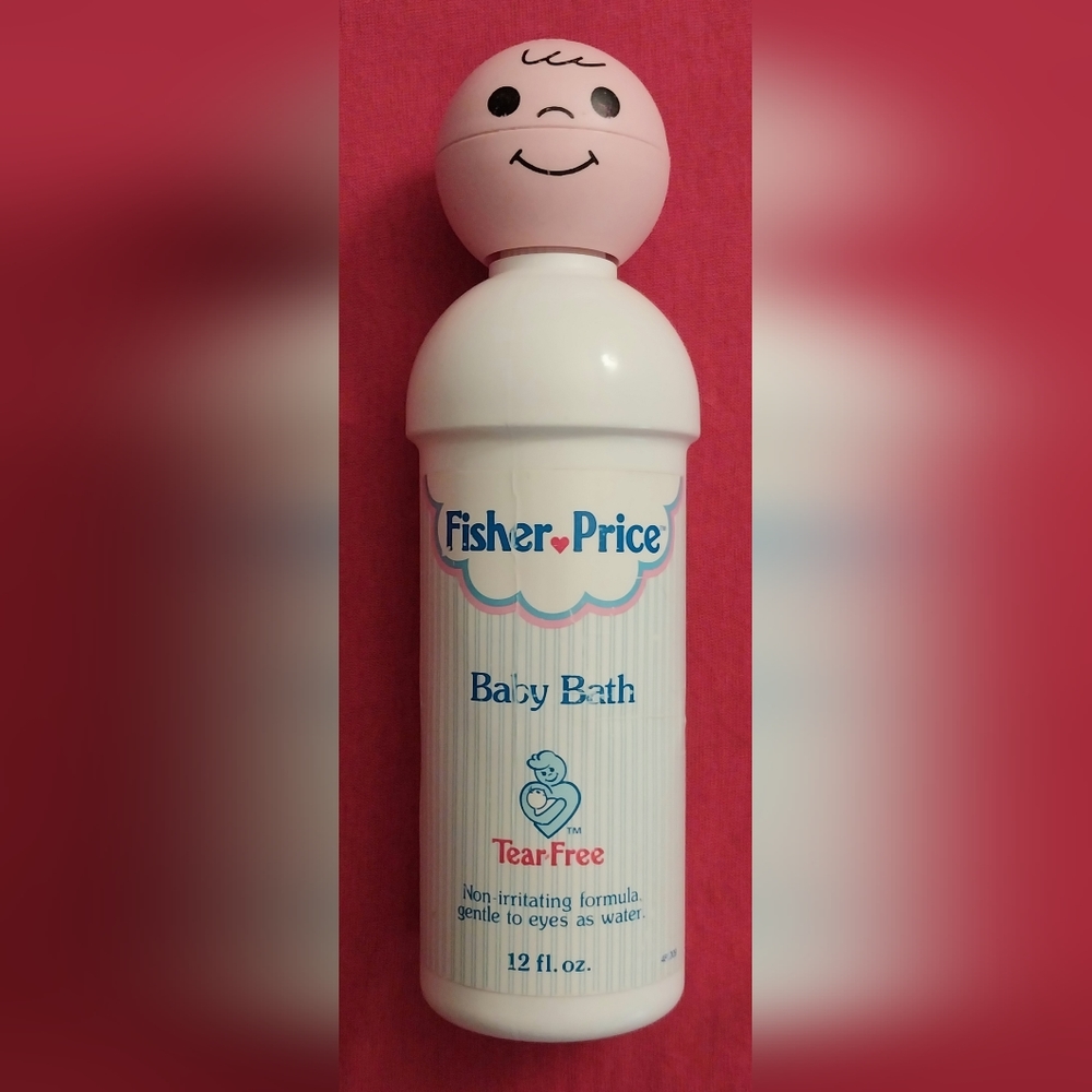 Vintage 1990 Fisher Price Little People 8" Baby Bath Soakie Bottle